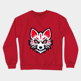 Kitsune, japanese icon, magical fox, aesthetic Crewneck Sweatshirt